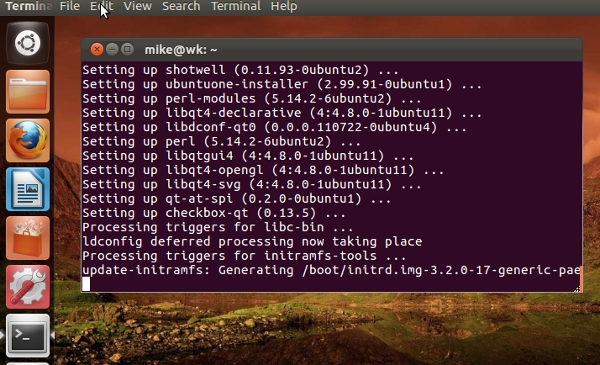 Ubuntu 12.04 Beta Terminal Menu Bar